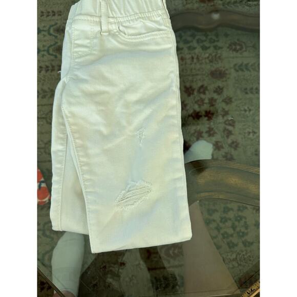 Gap Denim Girls White Stretch Distressed Ankle Jegging Pants Size 7 - Picture 2 of 5